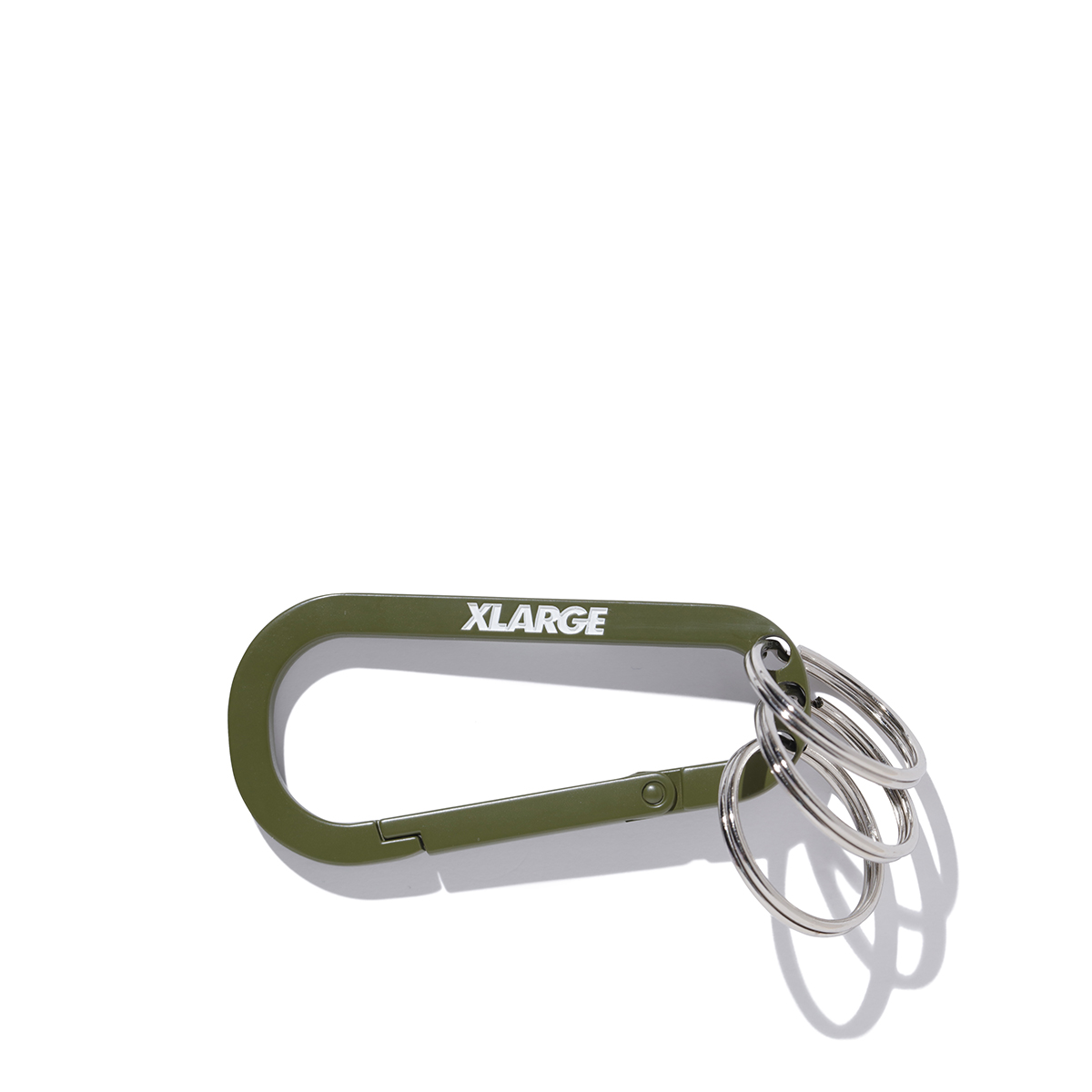 XLAR Portachiavi Slanted Logo Carabiner Olive - 2 XLAR Portachiavi Slanted Logo Carabiner Olive - 2