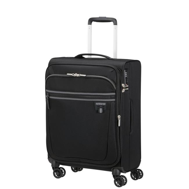 American Tourister Bagaglio a mano Trolley Cabina Aerospin Spinner Exp. 55 cm Black - 2