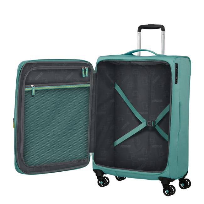 American Tourister Trolley Medio Aerospin Spinner Exp. 69 cm Dusty Turquoise - 3 American Tourister Trolley Medio Aerospin Spinner Exp. 69 cm Dusty Turquoise - 3