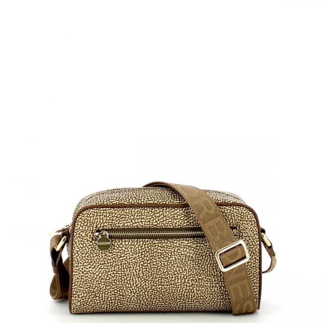 Borbonese Tracollina Small Jet in Nylon Riciclato Beige Marrone - 2
