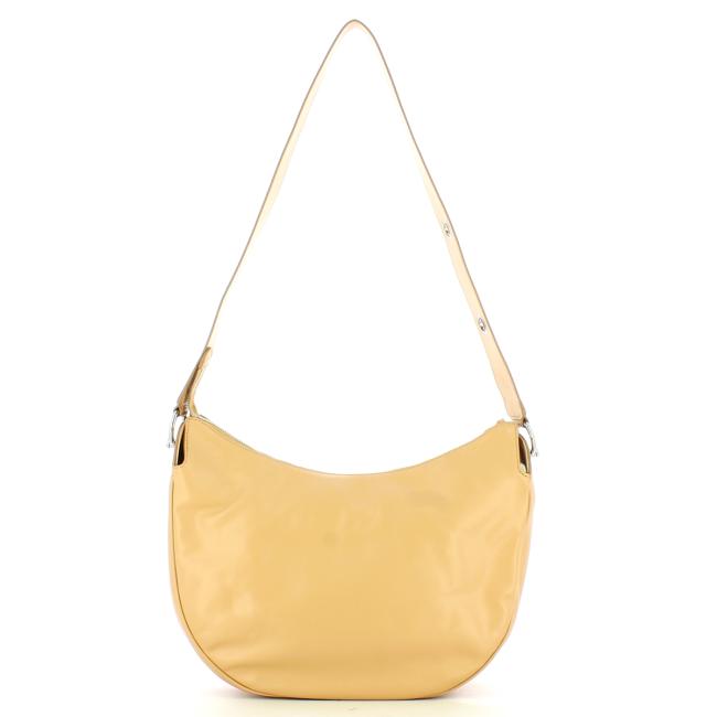 Borbonese Borsa Luna Bag Medium in pelle Beige OP Naturale - 3