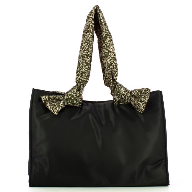 Borbonese Borsa Shopping L Nero OP Naturale - 3