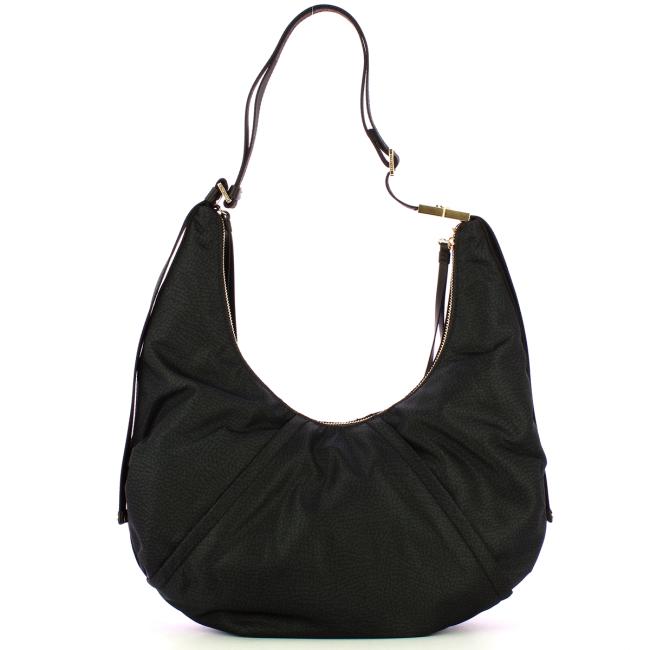 Borbonese Borsa Hobo Medium Dark Black - 3