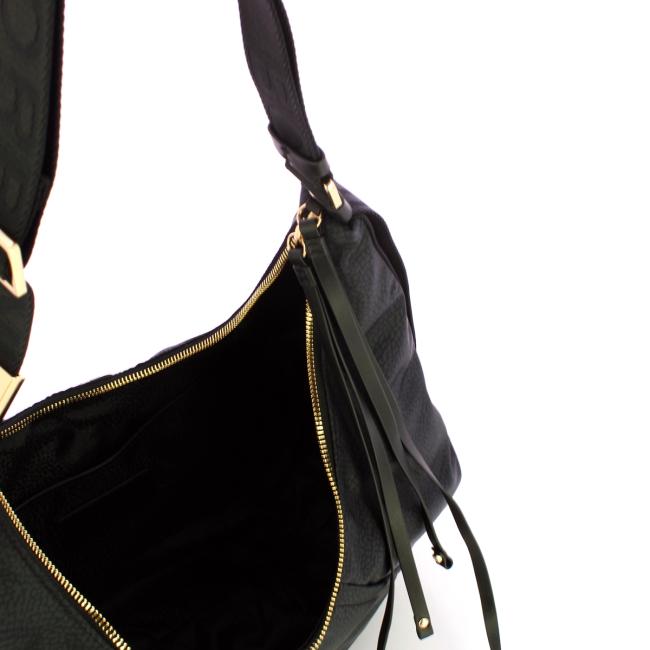 Borbonese Borsa Hobo Medium Dark Black - 4
