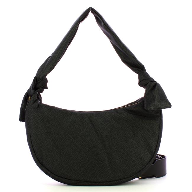 Borbonese Borsa a spalla Hobo Lover Medium Dark Black - 1