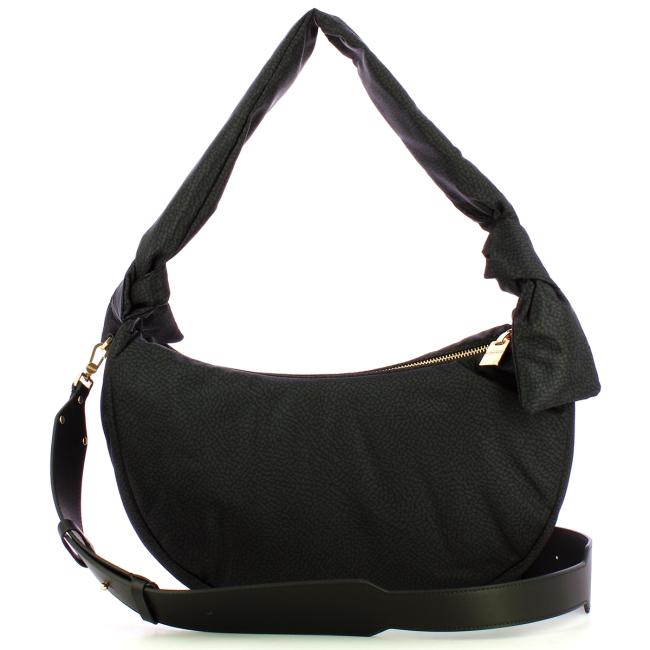 Borbonese Borsa a spalla Hobo Lover Medium Dark Black - 3