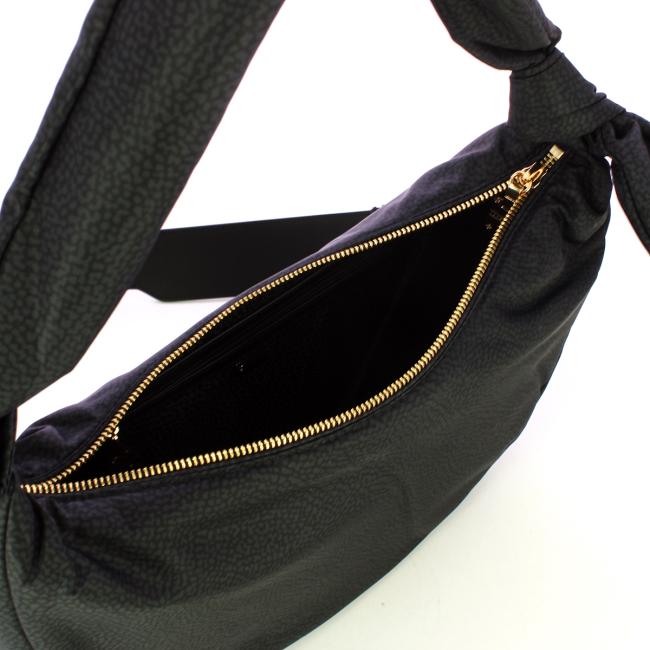 Borbonese Borsa a spalla Hobo Lover Medium Dark Black - 4