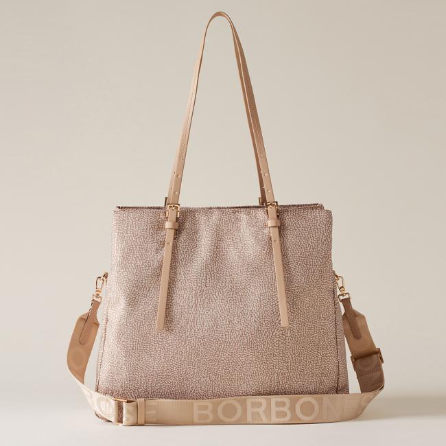 Borbonese Borsa a spalla Large Sabbia - 3
