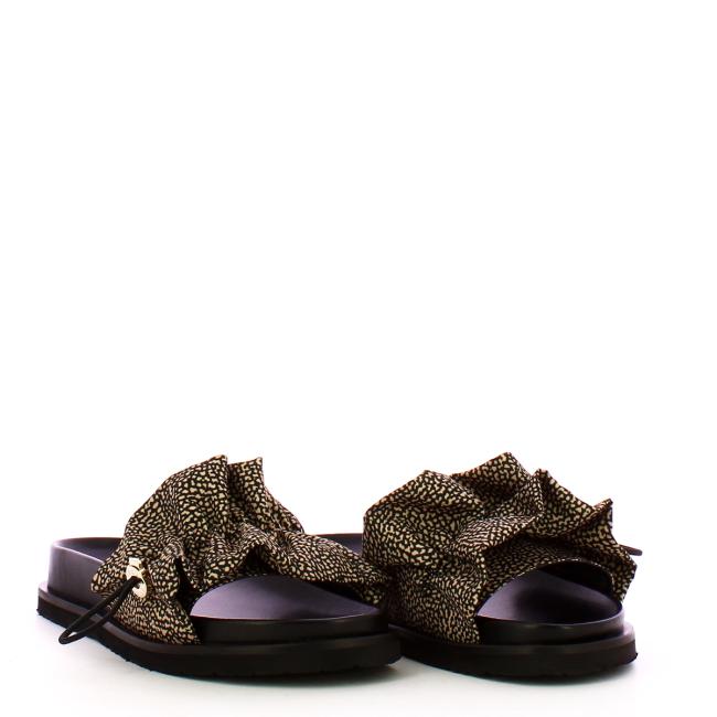 Borbonese Ciabatta Fascia arricciata Nero OP Naturale - 2