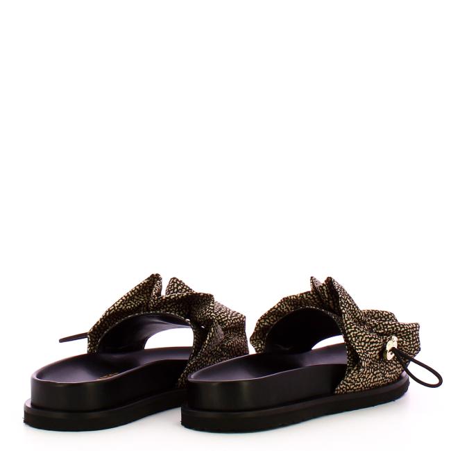 Borbonese Ciabatta Fascia arricciata Nero OP Naturale - 3