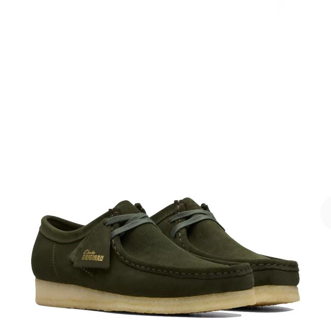 Clarks Scarpa Wallabee Forest Green Suede - 4