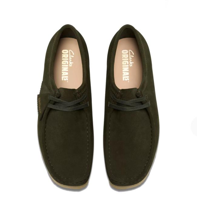 Clarks Scarpa Wallabee Forest Green Suede - 6