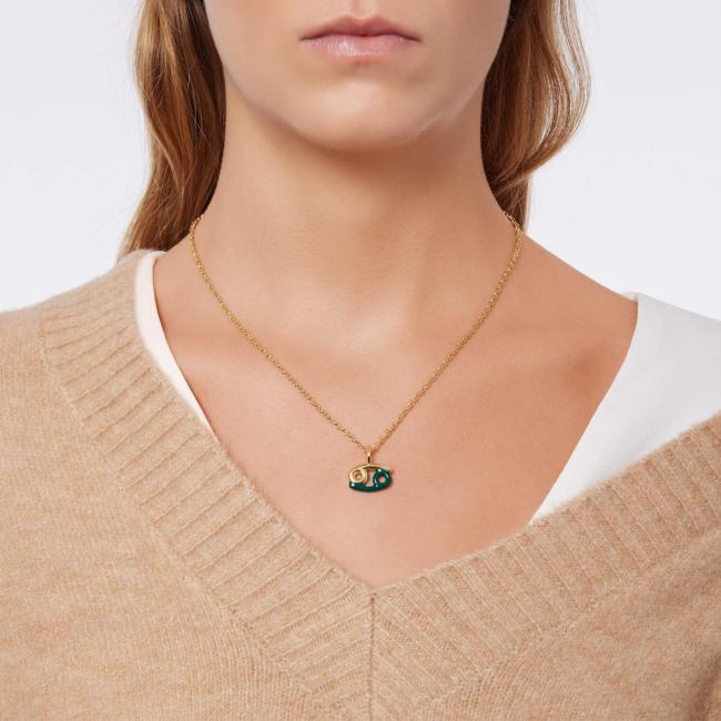 Coccinelle Collana Cancro Gold Petrolio - 2