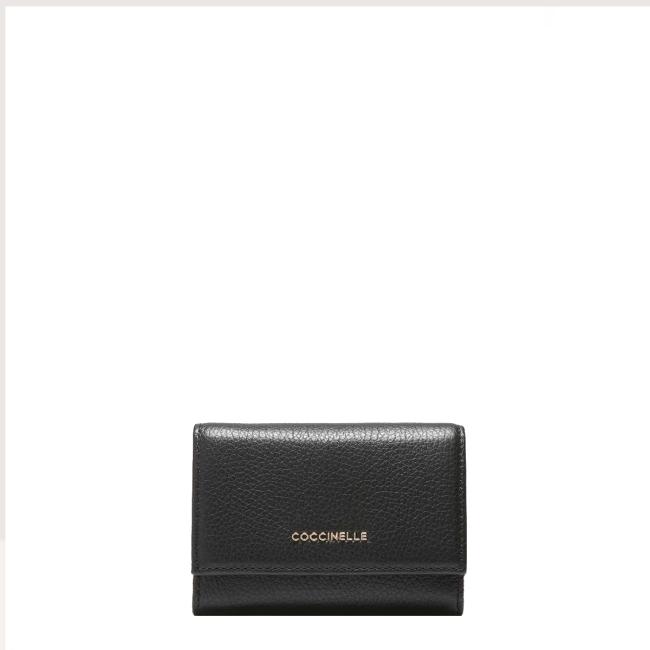 Coccinelle Portafoglio Metallic Soft Noir - 1