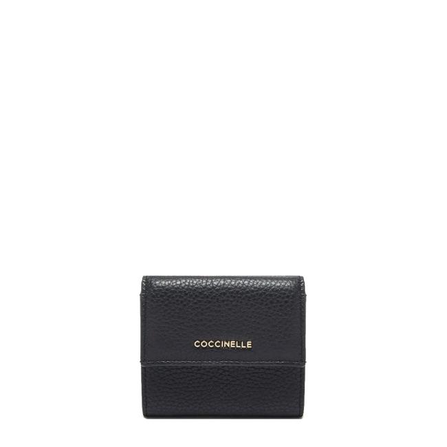 Coccinelle Portafoglio Metallic Soft piccolo Noir - 1