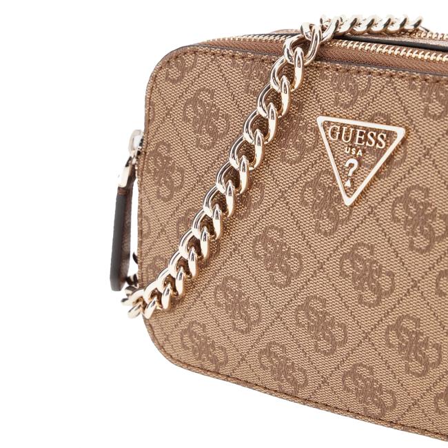 Guess Camera Bag Noelle Latte Logo Brown - 3