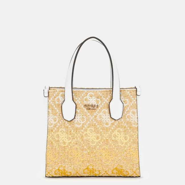 Guess Mini borsa a mano Silvana 4G Cornsilk Logo - 1