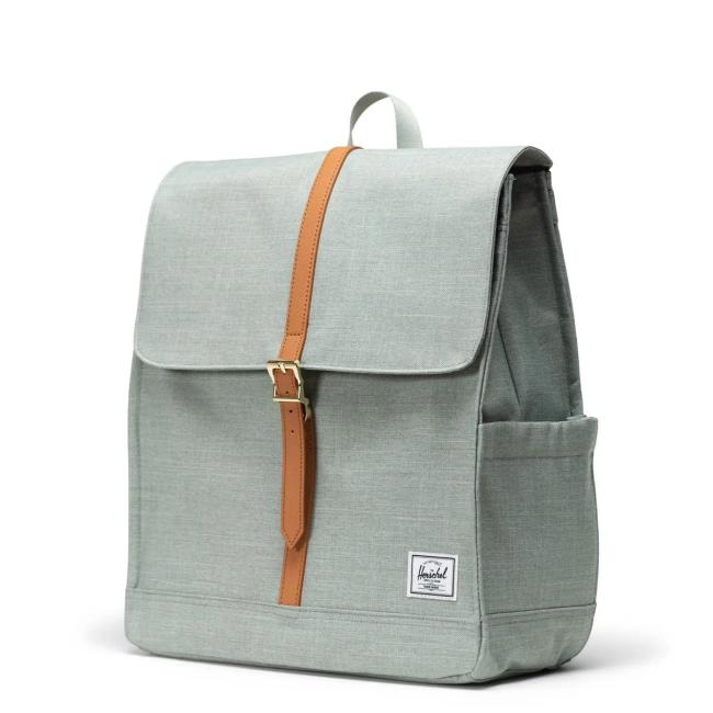 Herschel Supply Zaino City Mid 14.0 Iceberg Green Crosshatch - 3