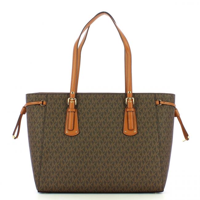 Michael Kors Borsa a spalla Voyager Medium logata Brown - 3