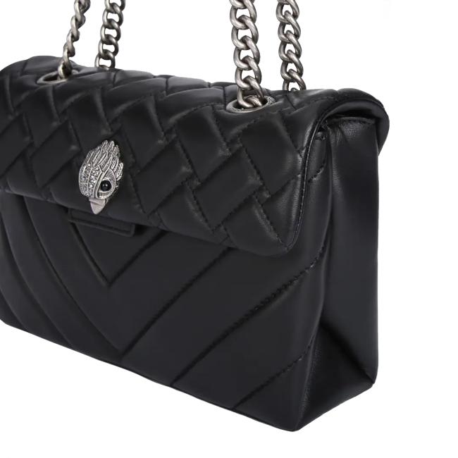 KUGE Borsa a spalla Kensington Bag Large Black Comb - 6