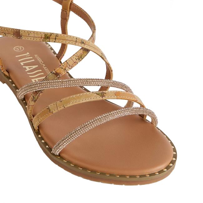 Alviero Martini 1a Classe Sandali con strass Geo Classic Naturale - 4