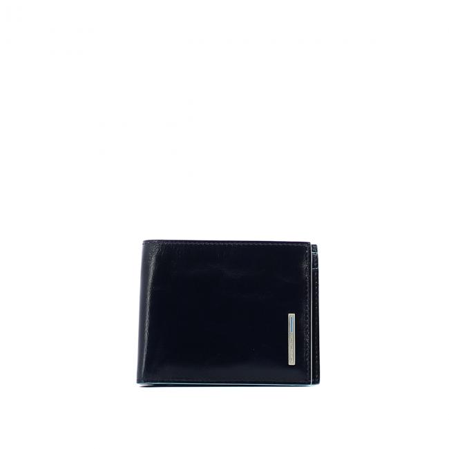 Men wallet with coin pouch Blue Square Men wallet with coin pouch Blue Square