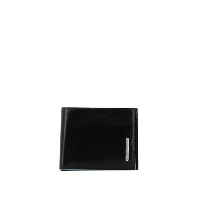 Men wallet with coin pouch Blue Square Men wallet with coin pouch Blue Square
