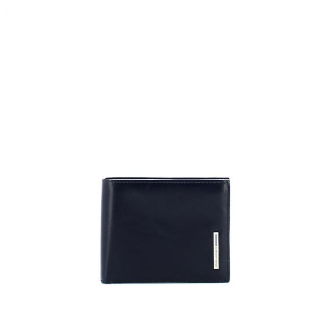 Men wallet with coin pouch Blue Square Men wallet with coin pouch Blue Square