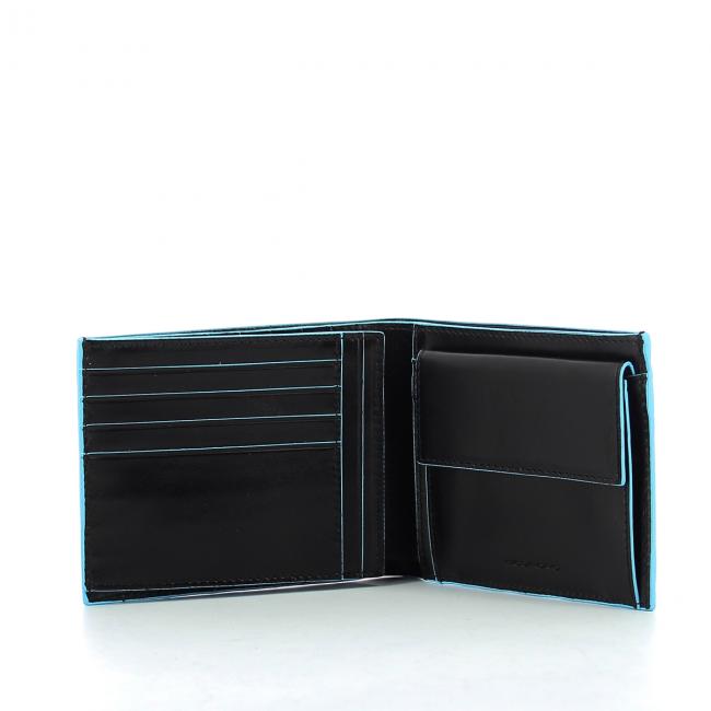 Wallet with coin pouch Blue Square-NERO-UN Wallet with coin pouch Blue Square-NERO-UN