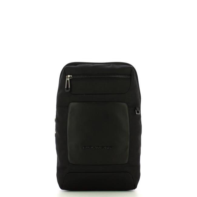 Piquadro Monospalla Porta iPad® in tessuto riciclato Macbeth - 1