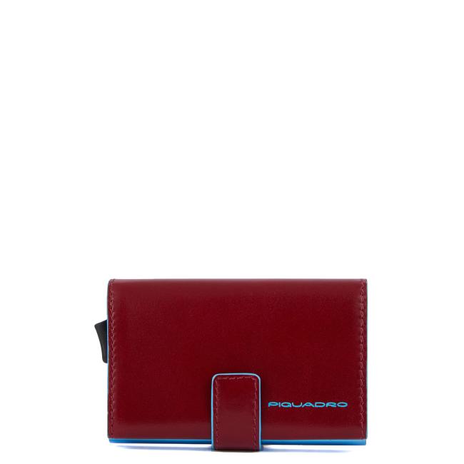 Piquadro Porta carte di credito con Sliding System RFID Blue Square - 1