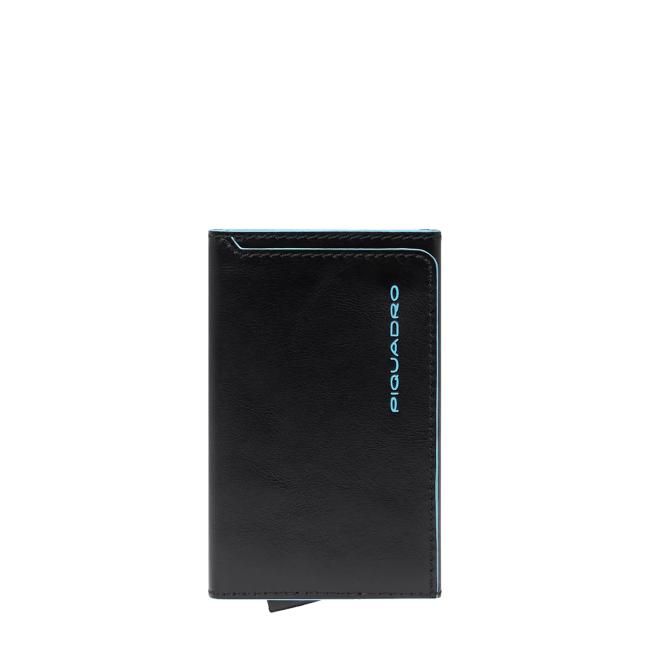 Piquadro Porta Carte Sliding System Blue Square Nero - 1 Piquadro Porta Carte Sliding System Blue Square Nero - 1