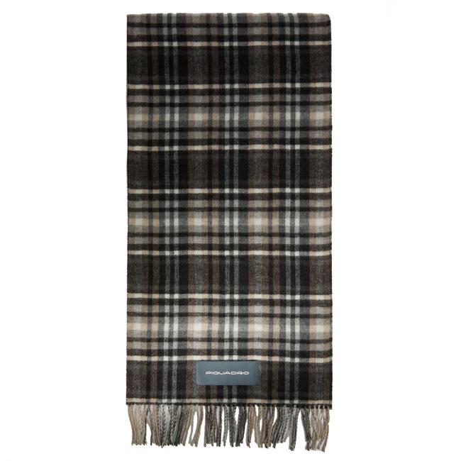 Piquadro Sciarpa Cima Nero Grigio - 1