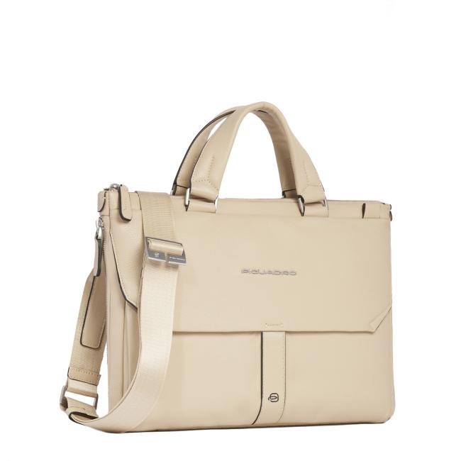 Piquadro Cartella Than Porta PC 14&quot; Beige - 2