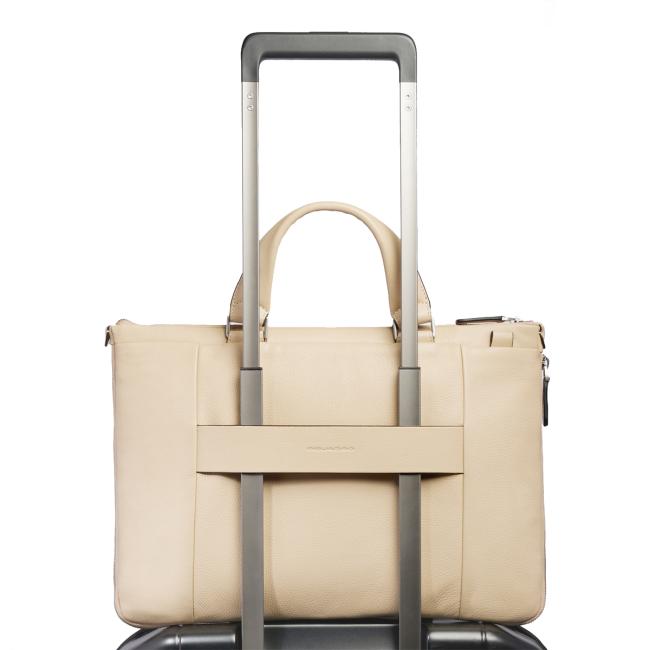 Piquadro Cartella Than Porta PC 14&quot; Beige - 3