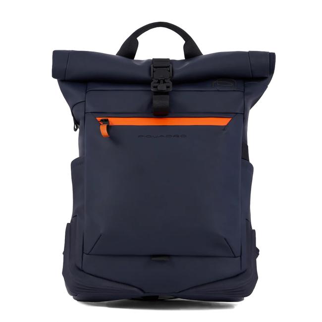Piquadro Zaino Corner Roll-Top Porta PC 15.6&quot; Blu - 1
