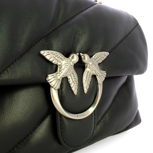 Pinko Borsa a tracolla Love Puff Nero Old Silver - 4