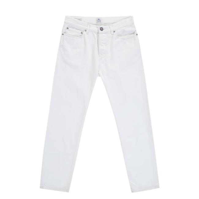 Tela Genova Jeans Italo 5 tasche Bianco Ottico - 1 Tela Genova Jeans Italo 5 tasche Bianco Ottico - 1