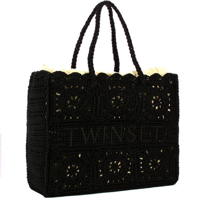 Twin Set Shopping Bag Bohemienne Nero - 2
