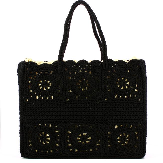 Twin Set Shopping Bag Bohemienne Nero - 3