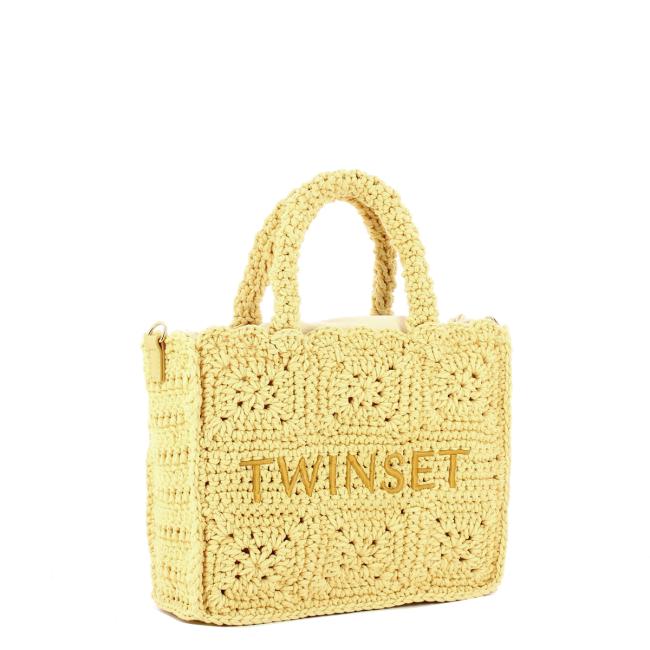 Twinset Shopping Bag piccola Bohemienne Pale Yellow - 2