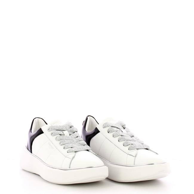 Twinset Sneakers in pelle Oval T Bic. Ottico Nero - 2