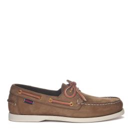 Portland Nubuck Brown Seal Yellow Boat Shoe