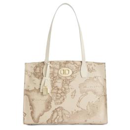Alviero Martini 1a Classe Shopping Sand Safari Geo Rafia - 1