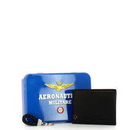 Aeronautica Militare Cofanetto con Portafoglio e Portachiavi - 1