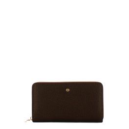 Borbonese Portafoglio RFID in Nylon Riciclato Zip Around Testa Moro Nero - 1