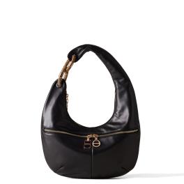 Borbonese Hobo Bag Infinite Medium Nero OP Naturale - 1