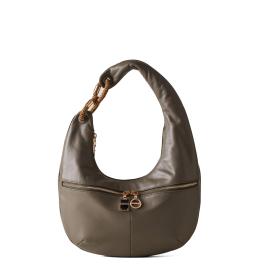 Borbonese Hobo Bag Infinite Medium Clay Grey OP Naturale - 1
