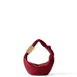 Borbonese Mini Hobo Bag Domino Borgogna - 1