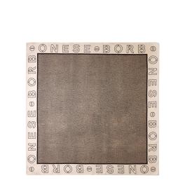 Borbonese Foulard OP Logo Outline 70x70 Chantilly Cream OP Naturale - 1